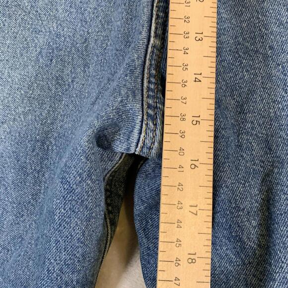 VTG 90s Carhartt‎ Jeans Mens Size 38" Waist Relaxed Fit Blue Denim Flannel Lined - Picture 14 of 16